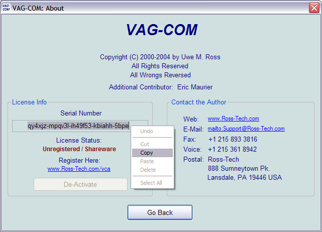 Ross-Tech: VAG-COM Tour: Activation File