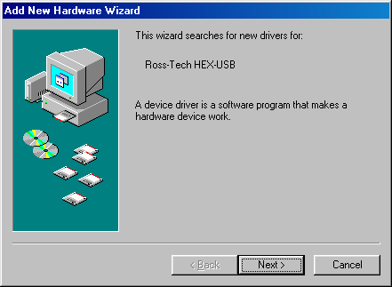 USB Driver Installation for Windows 98/ME