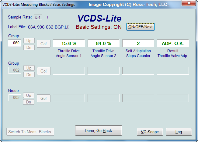 Ross-Tech: VCDS-Lite Manual: Settings