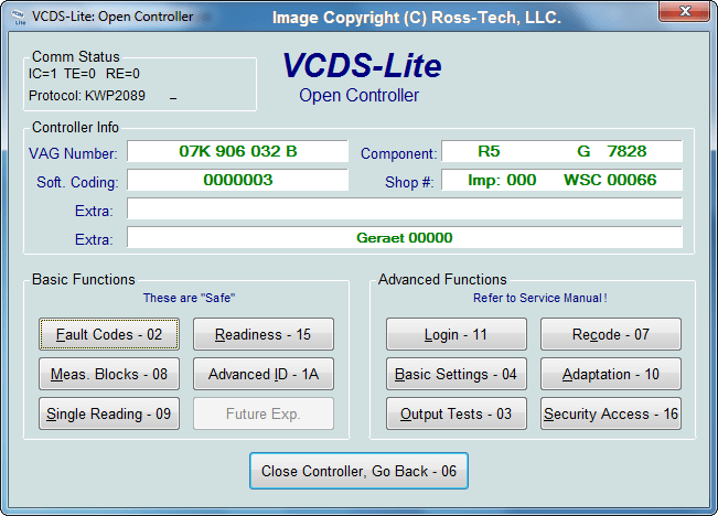 VCDS-Lite Open