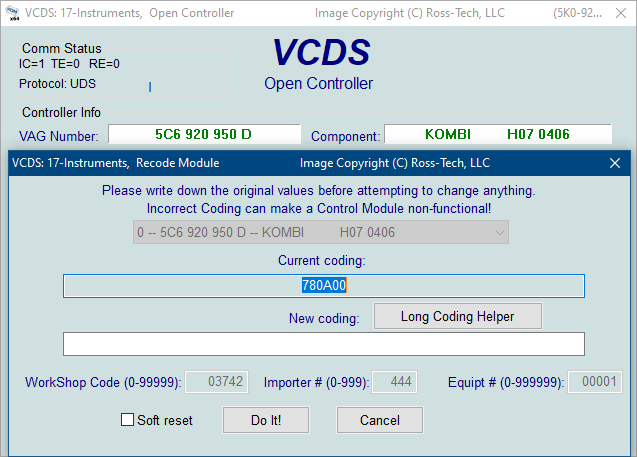 vcds coding for euroswitch